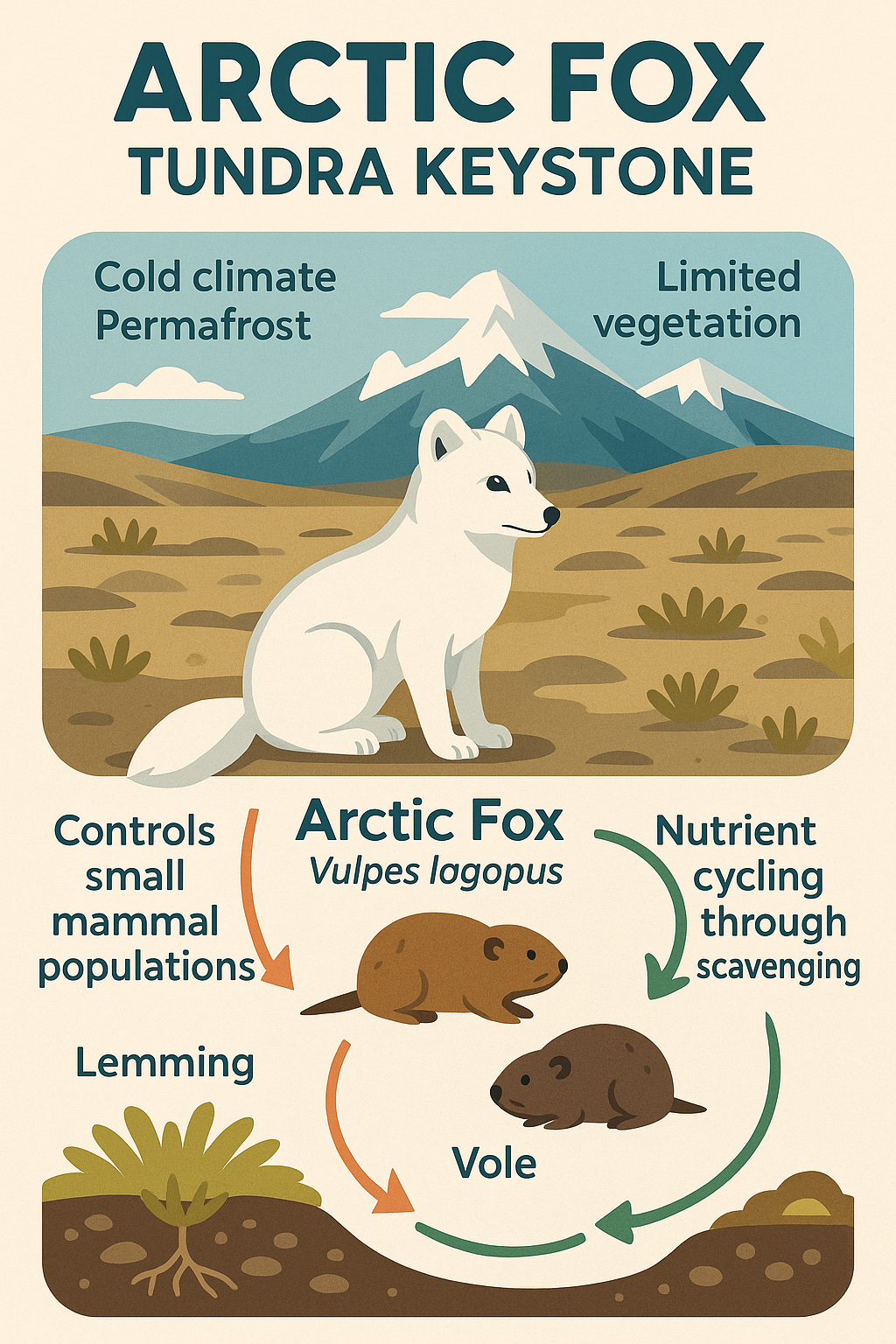 Example infographic about the Arctic Fox